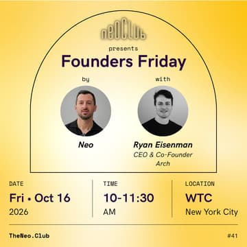 Cover Image for Founders Friday by Neo with Ryan Eisenman