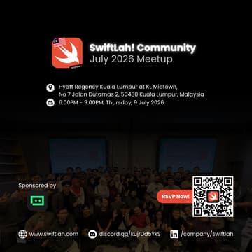 Cover Image for SwiftLah! Community July 2026 Meetup