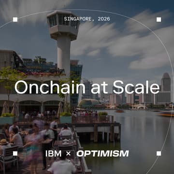 Cover Image for Onchain at Scale — IBM × Optimism