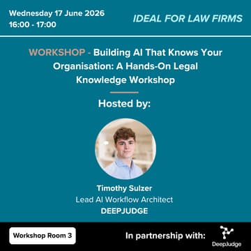 Cover Image for Building AI That Knows Your Organisation: A Hands-On Legal Knowledge Workshop