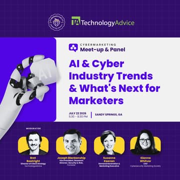 Cover Image for CyberMarketing Meet-up & Panel: AI & Cyber Industry Trends & What's Next for Marketers