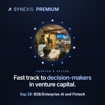 Cover Image for Synexis Premium Program – B2B/Enterprise AI & Fintech AI Investor Dinner [By Approval Only]