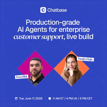 Cover Image for Production-grade AI agents for enterprise customer support, live build