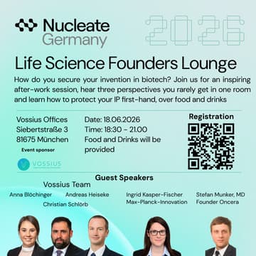 Foto de portada de Life Science Founders Lounge: IP edition