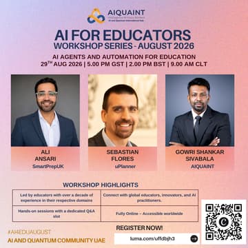 Cover Image for AI for Educators - Workshop 5 - AI Agents and Automation for Education