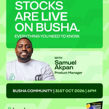 Cover Image for Stocks are live on Busha ( Learnshop )