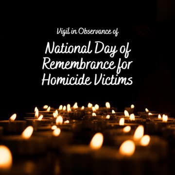 Cover Image for Vigil in Observance of National Day of Remembrance for Homicide Victims