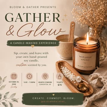 Cover Image for Gather & Glow: A Candle-Making Experience