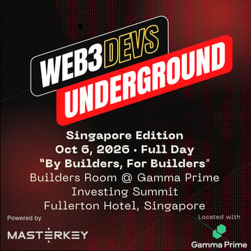 Cover Image for Web3 Devs Underground | Singapore Edition — The Builders Room @ TOKEN2049 Week