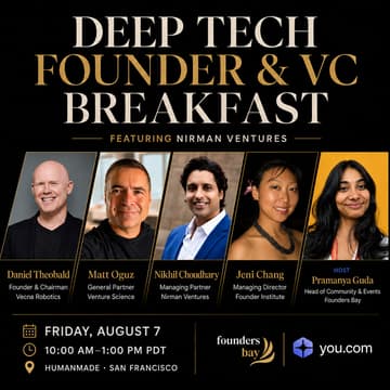 Cover Image for Deep Tech Founder/VC Breakfast ft. Nirman Ventures