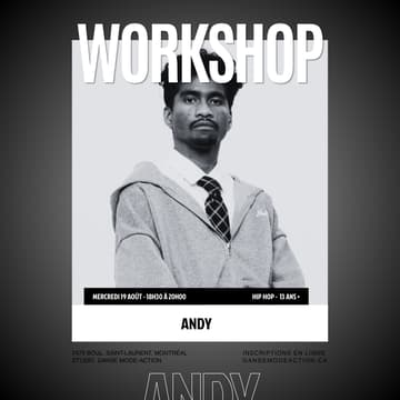 Cover Image for Andy - Workshop Hip Hop Choreo - 13 ans +