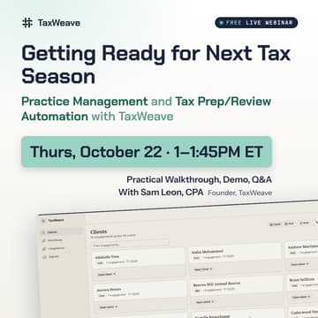Cover Image for Getting Ready for Next Tax Season with TaxWeave