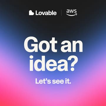 Cover Image for Got an idea? Let's see it with Lovable @AWS Singapore