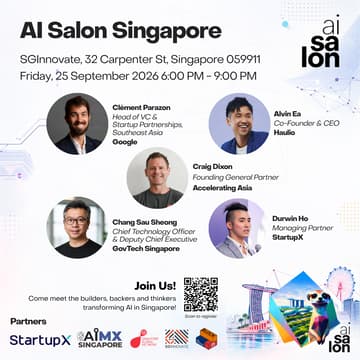 Cover Image for AI Salon Singapore x SGInnovate Tech Talk (25 September 2026)