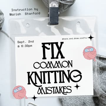 Cover Image for Fix Common Knitting Mistakes
