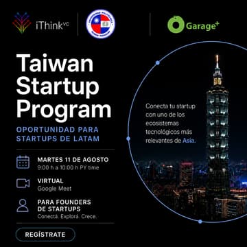 Cover Image for Taiwan Startup Program: Oportunidades para Startups de LatAm
