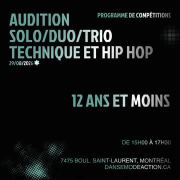 Cover Image for Audition Solo/Duo/Trio 12 ans et moins