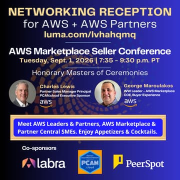 Cover Image for Networking Reception: AWS Marketplace Seller Conference Bellevue 🛒