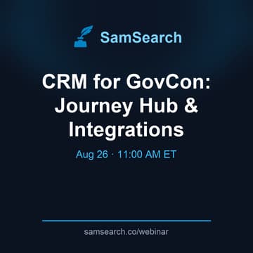 Cover Image for CRM for GovCon: pipeline & Integrations