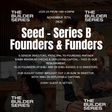 Cover Image for The Deployment Room: 6 Active Funds, Funding Founders (Seed to Series B) - November 15th