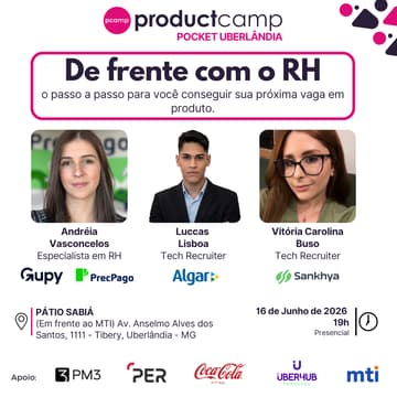 Cover Image for de frente com o RH - o passo a passo para você conseguir sua próxima vaga em produto.