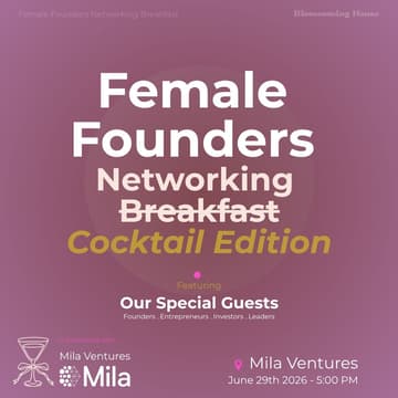 Cover Image for Female Founders Networking Breakfast - Cocktail Edition - June 29th