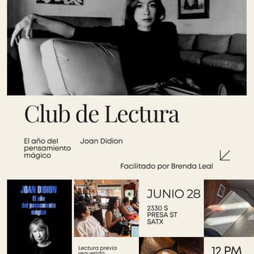 Cover Image for Club de Lectura | El año del pensamiento mágico de Joan Didion