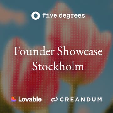 Cover Image for five degrees: Founder Showcase | Stockholm