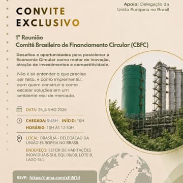 Cover Image for 1ª Reunião aberta do Comitê Brasileiro de Financiamento Circular (CBFC)