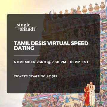 Cover Image for Tamil Desis Virtual Speed Dating