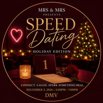 Cover Image for Mrs & Mrs Holiday Speed Dating