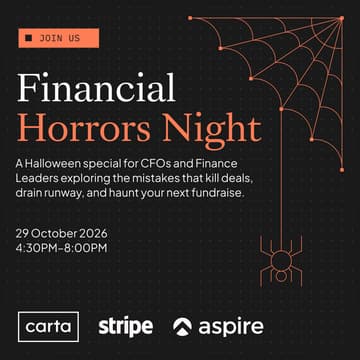 Cover Image for Carta x Stripe x Aspire: Financial Horrors Night - A Halloween Special for CFOs and Finance Leaders