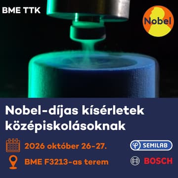 Cover Image for Nobel-díjas kísérletek 2026 - regisztráció a kétnapos alkalomra (október 26-27.)