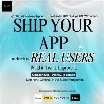 Cover Image for Soara Product Builder Sprint: Ship a working product and show it to real users