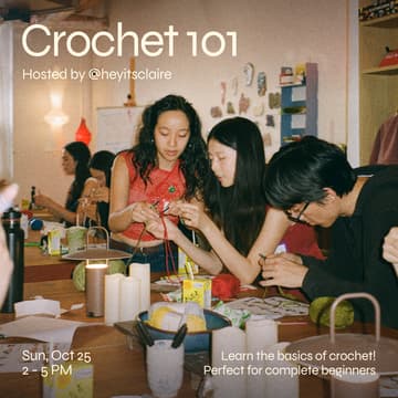 Cover Image for Crochet 101 w/ @heyitsclaire