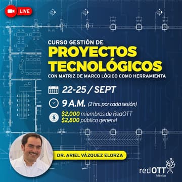 Cover Image for CURSO GESTIÓN DE PROYECTOS TECNOLÓGICOS CON MATRIZ DE MARCO LÓGICO COMO HERRAMIENTA