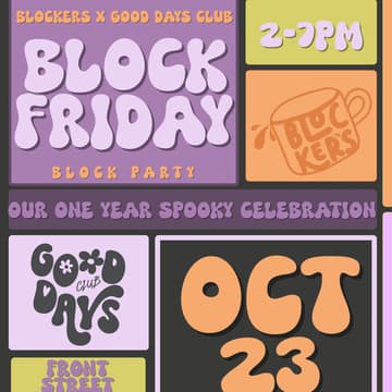 Cover Image for BLOCK FRIDAY! BLOCK PARTY!