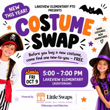 Cover Image for Lakeview Elementary Costume Swap 🎃