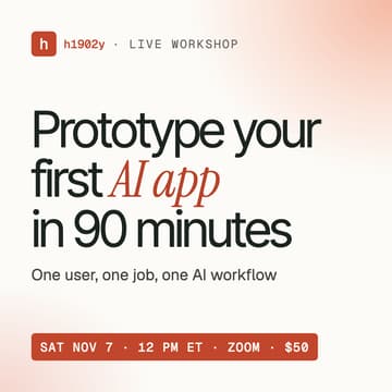 Cover Image for Prototype your first AI app in 90 minutes