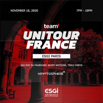 Cover Image for Team1 France Uni Tour - ESGI Paris
