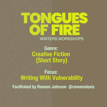 Cover Image for Tongues Of Fire Writers Workshop: Creative Fiction (Short Story)
