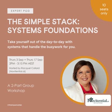 Cover Image for The Simple Stack: Systems Foundations Expert Pod — with Racquel Collard from Navitential