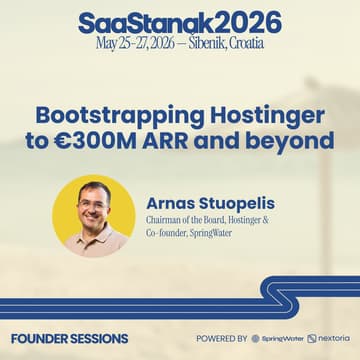 Cover Image for Founder Session: Bootstrapping Hostinger to €300M ARR and beyond w/ Arnas Stuopelis