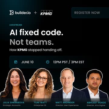 Cover Image for AI Fixed Code. Not Teams. How KPMG Stopped Handing Off.