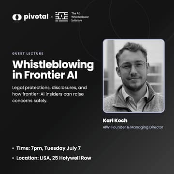 Cover Image for PIVOTAL X AIWI - Whistleblowing in Frontier AI