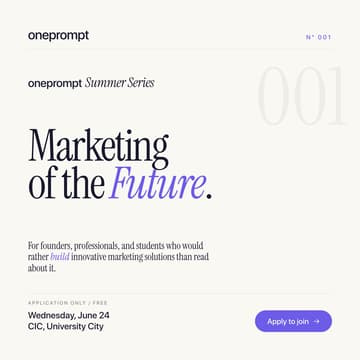 Cover Image for oneprompt | Marketing of the Future