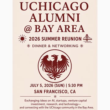 Cover Image for UChicago Alumni @ Bay Area 2026 Summer Dinner — San Francisco 7/5