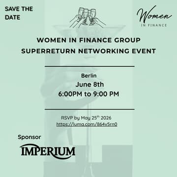 Cover Image for SuperReturn Berlin Women in Finance Group Side event
