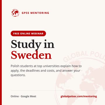 Cover Image for Studia w Szwecji – Webinar GPSS