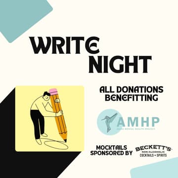Cover Image for Write Night: Sip & Write Fundraiser for AMHP